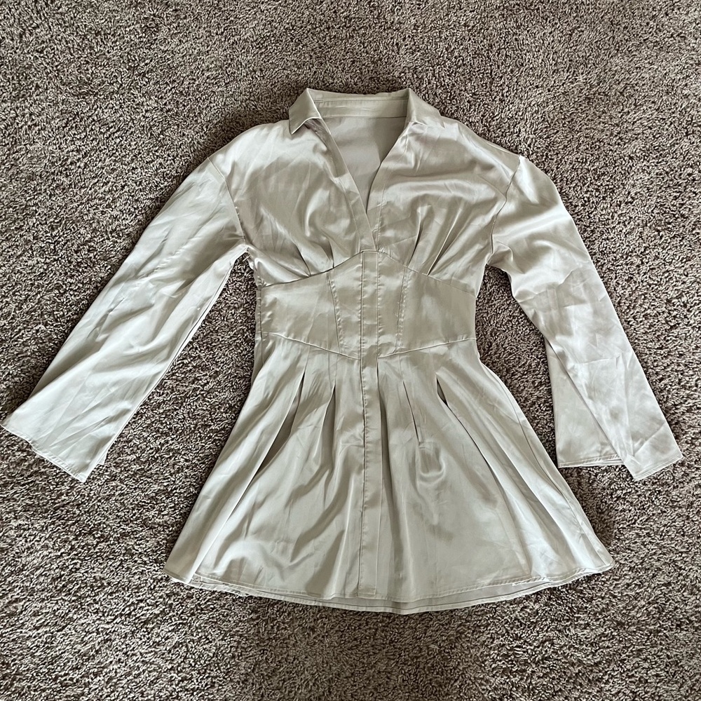 CIDER Elegant Corset Satin Dress - Size S